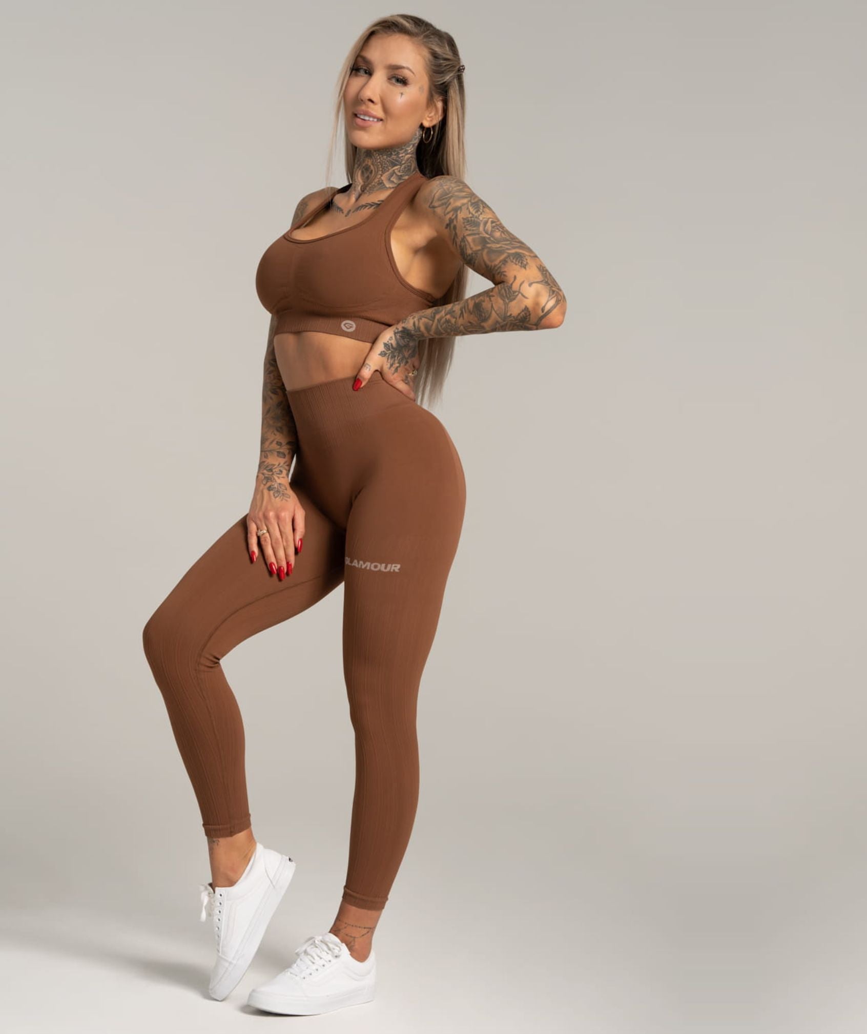 Gym Glamour Mimi Seamless Leggings Chocolate